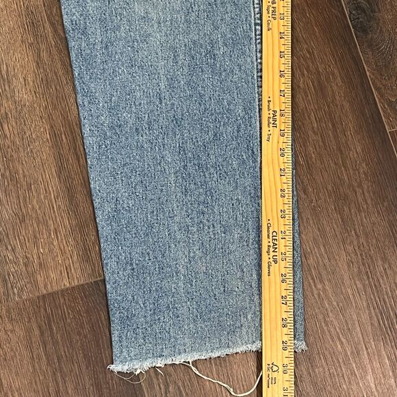 VINTAGE Levis Jeans Mens 36x32 Blue 550 Relaxed Fit Red Tab 90s Raw Hem - Picture 3 of 11